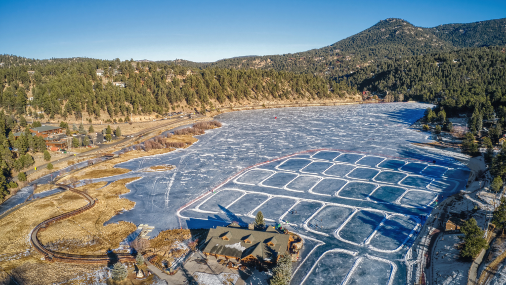 Evergreen Lake Aerial Image of Ice Rinks - Evergreen, CO